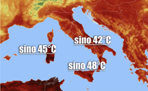 mappa temperatura Sicilia ed Italia 2021 al sahawat times giornale italiano